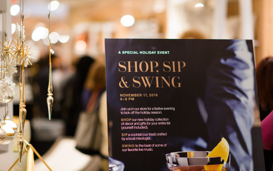 Crate and Barrel Shop, Sip, Swing