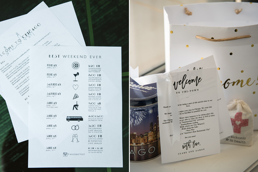 Chicago Wedding Welcome Bag Ideas - Shannon Gail